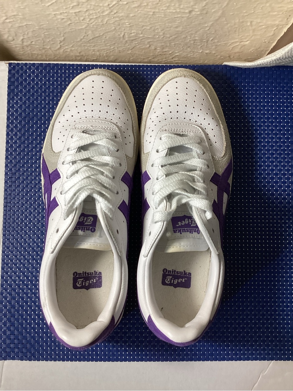 Onitsuka Tiger by Asics White and Purple Low-Top Sneakers